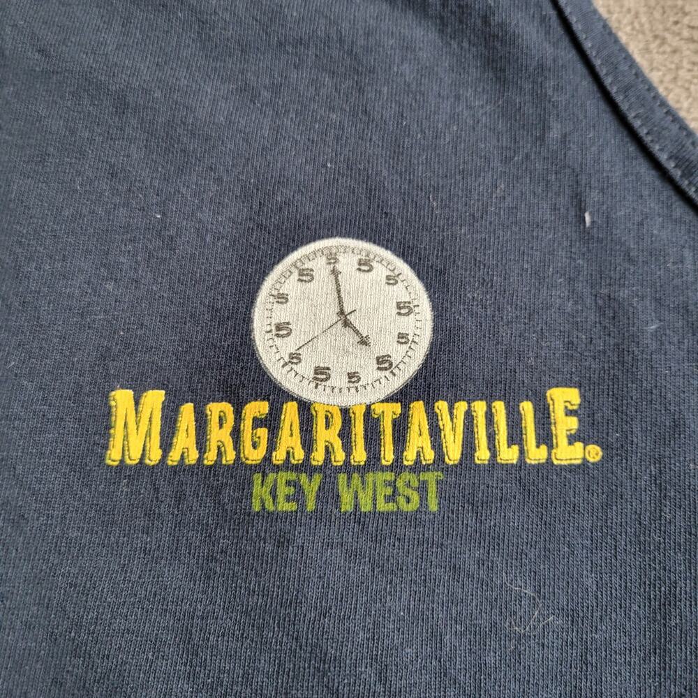 MAGARITAVILLE Shirt Tank Mens Size XL Navy Parrot Tropical Beer Cotton - Picture 7 of 8